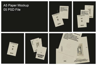 A5 Paper Mockup