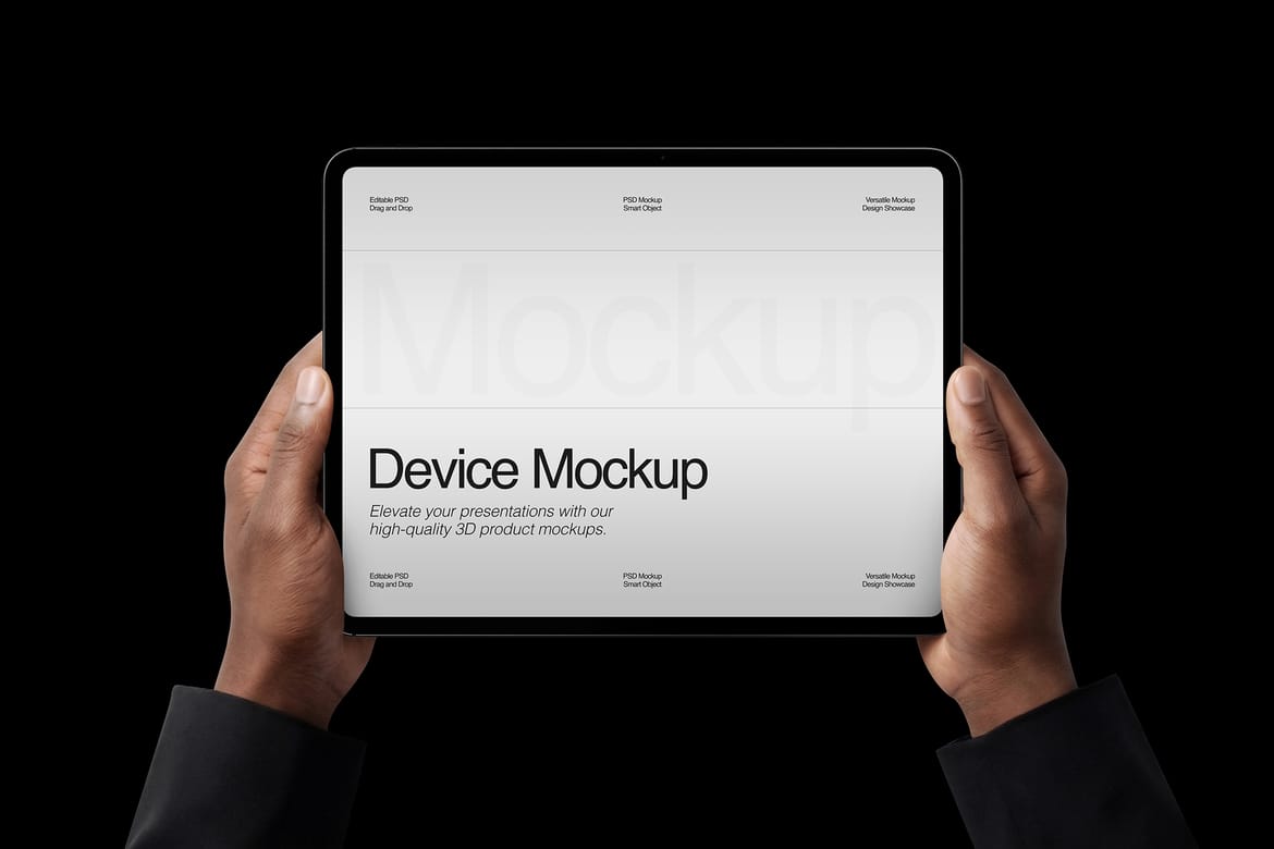 Hand Holding Device Mockup