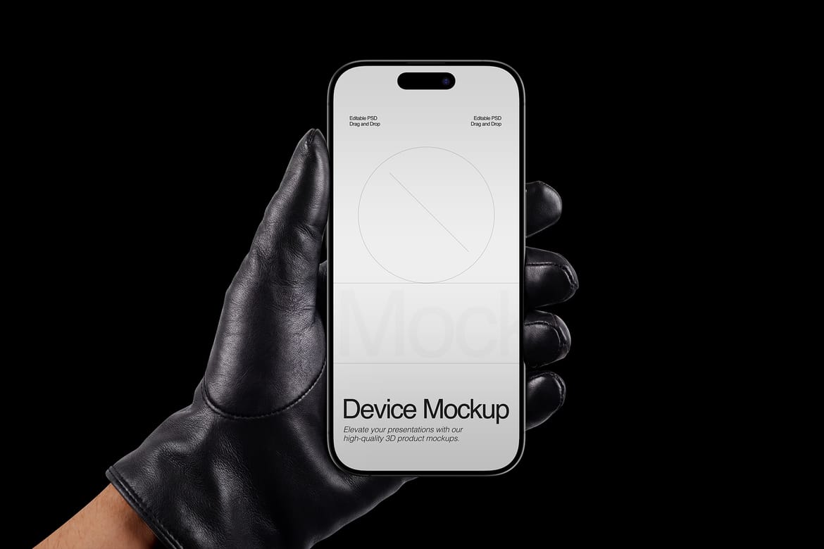 Hand Holding Device Mockup