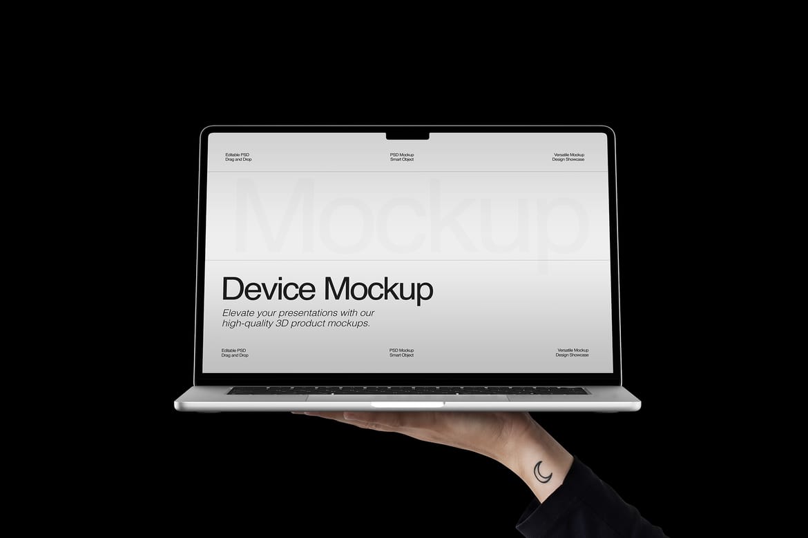 Hand Holding Device Mockup
