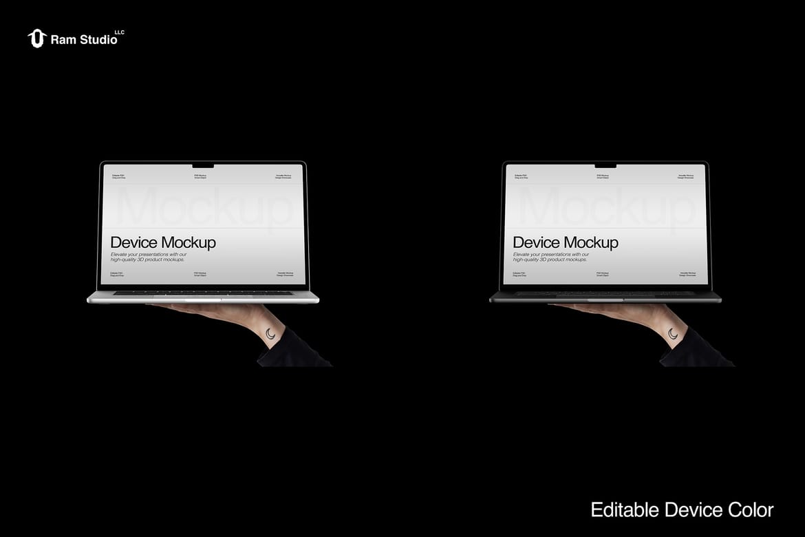 Hand Holding Device Mockup