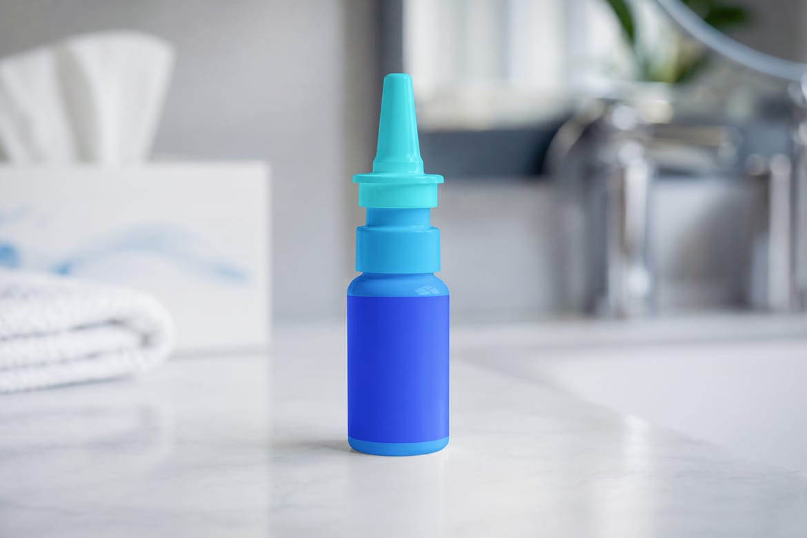 Nasal Spray Bottle Mockup