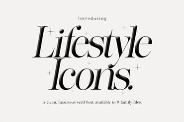Lifestyle Icons | 8 Font Files