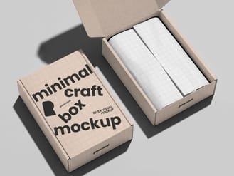Minimal Kraft Box Mockup