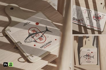 Cutting Board Menu Mockup