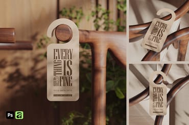 Door Sign Hanger Mockup