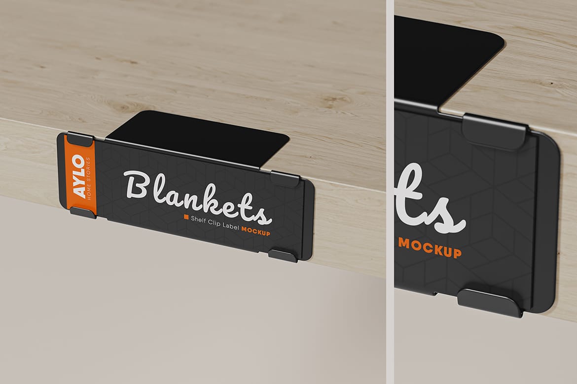 Shelf Clip Label Mockup