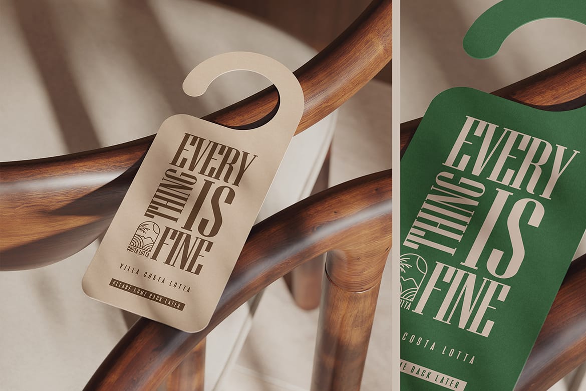 Door Sign Hanger Mockup
