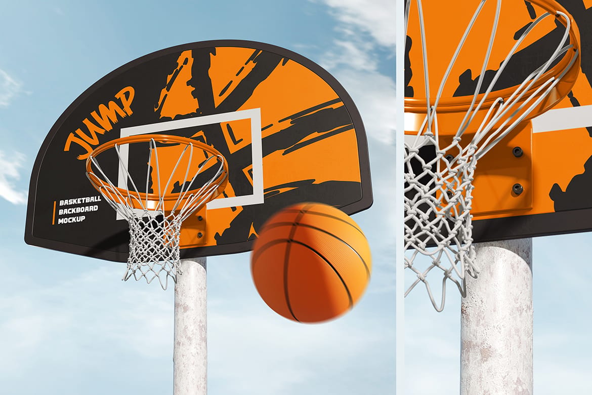Outdoor Basketball Hoop Mockup