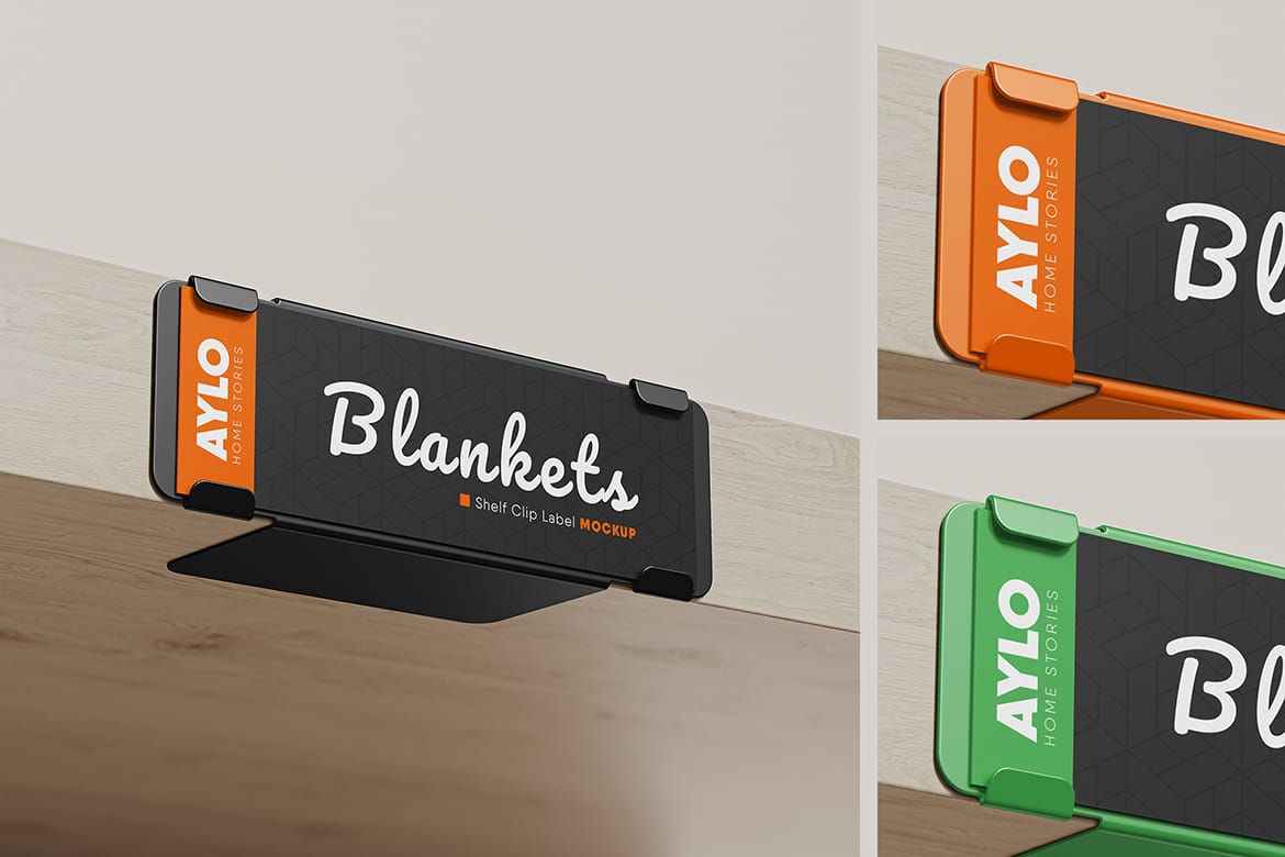Shelf Clip Label Mockup