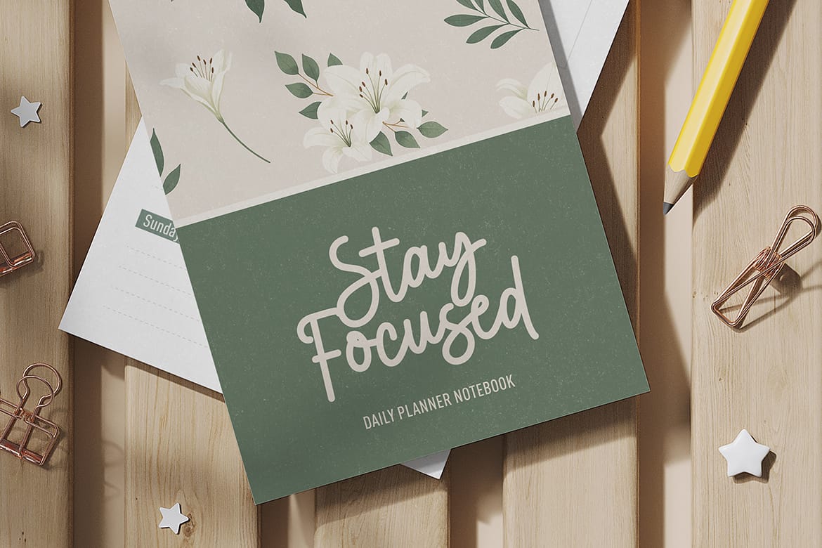 Daily Spiral Planner Mockup