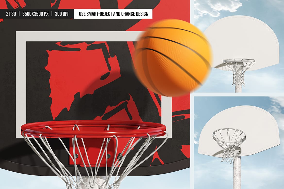 Outdoor Basketball Hoop Mockup