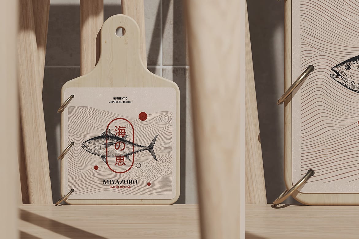 Cutting Board Menu Mockup