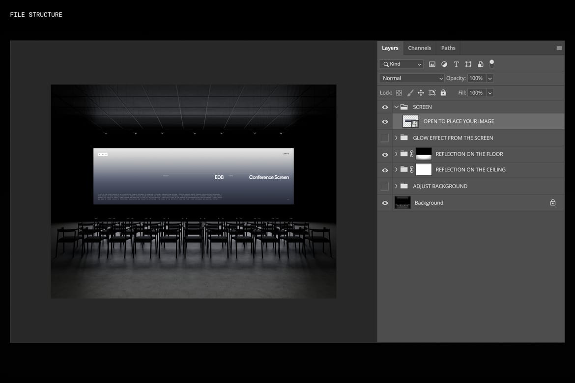 Conference Screen Mockup E08