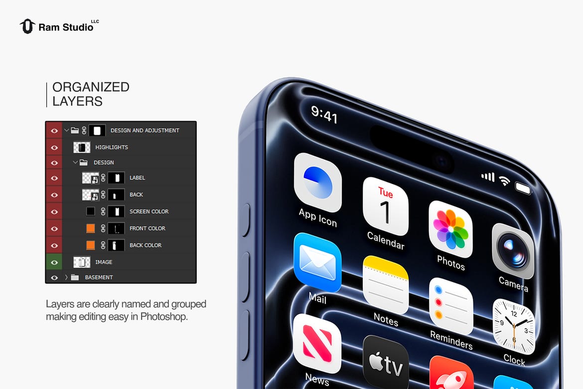 Close-up iPhone 17 Pro Max Mockup