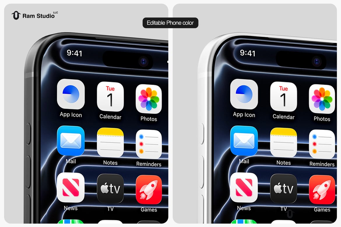 Close-up iPhone 17 Pro Max Mockup