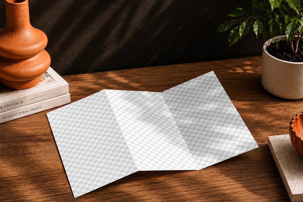 US Tri-Fold Flyer Mockup