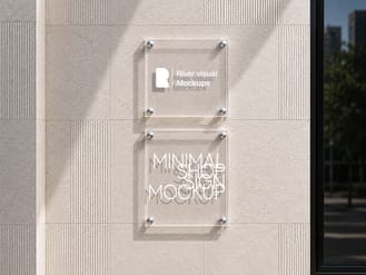 Minimal Shop Sign Mockup