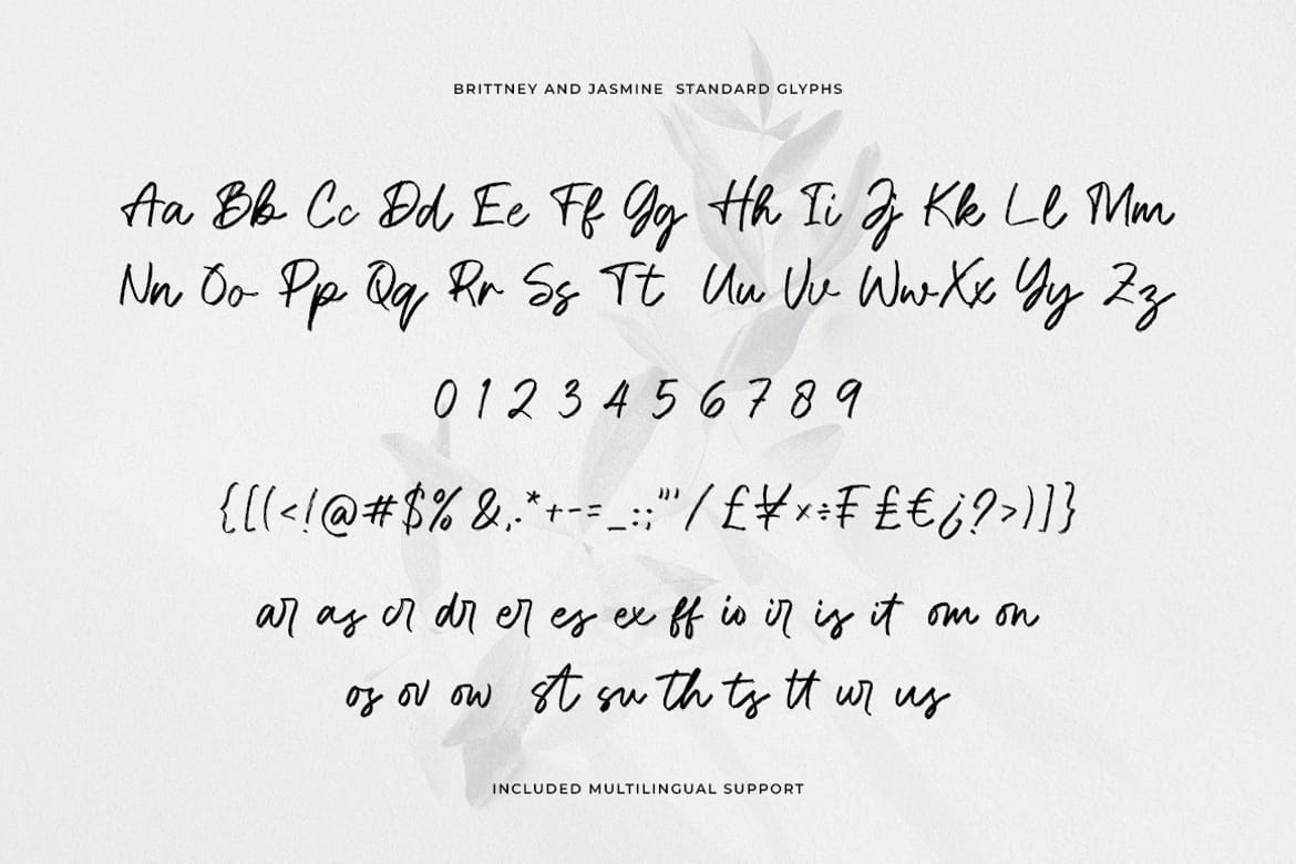 Brittney and Jasmine Brush Font