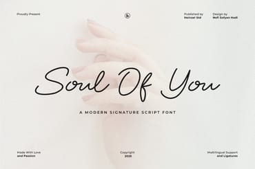 Soul Of You Modern Script Font