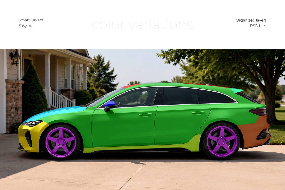 Station Wagon Mockup Set