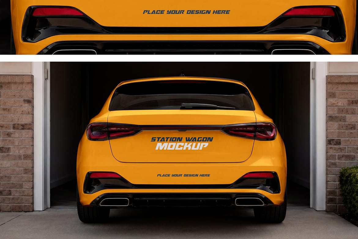 Station Wagon Mockup Set