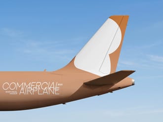 Commercial Plane Tail Mockup