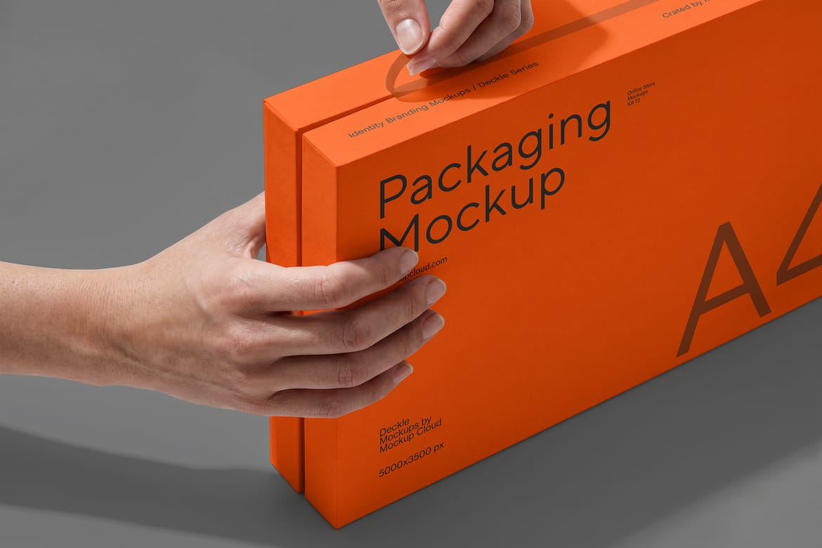 Packaging Box Mockup / Deckle Series 01