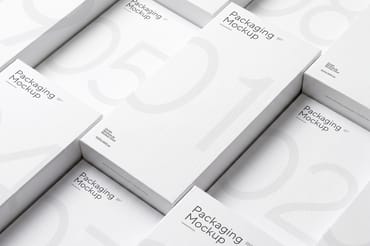 Packaging Box Mockup / Deckle Series 03