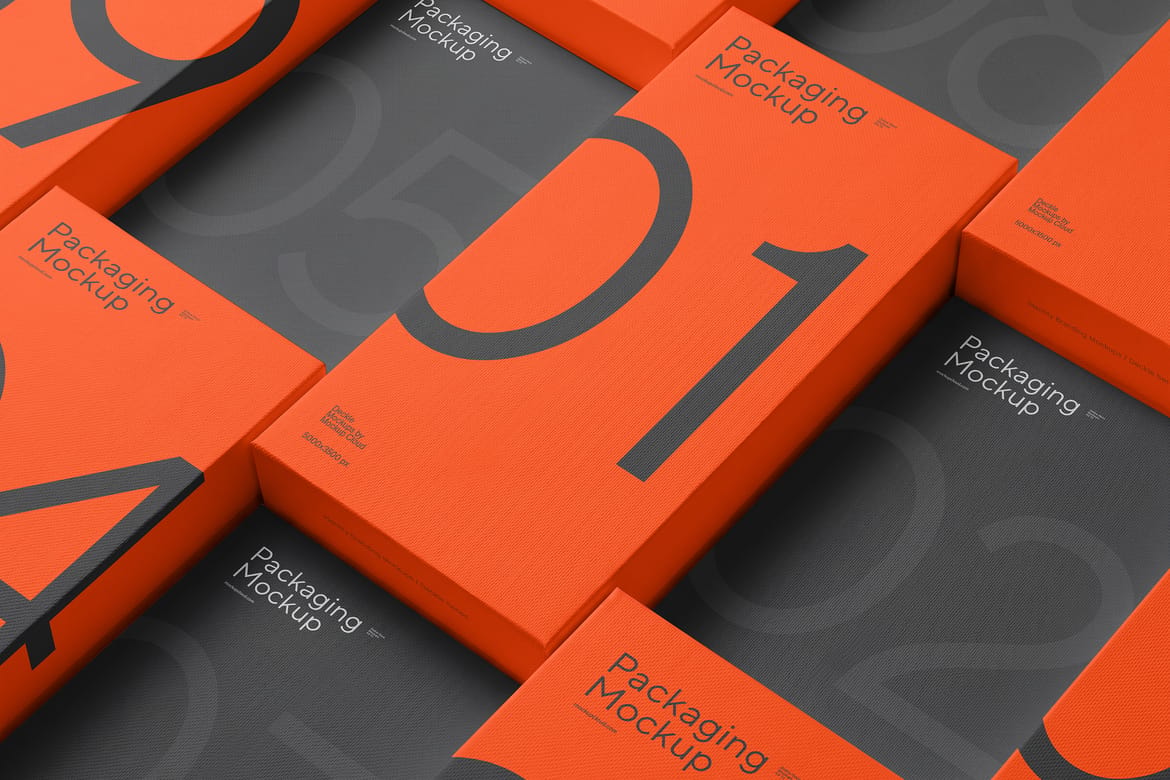 Packaging Box Mockup / Deckle Series 03