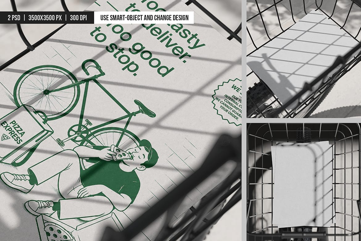 Bicycle Basket Flyer Mockup