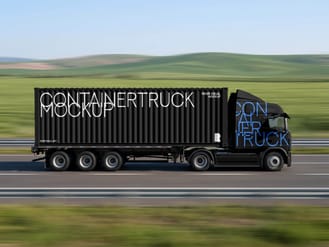 Container Truck Mockup