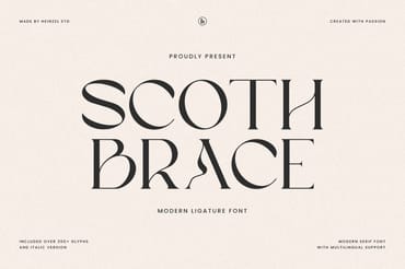Scoth Brace Modern Ligature Font