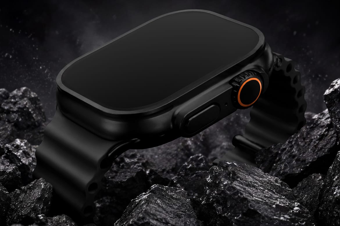 Apple Watch Ultra 2 Style Rugged Smartwatch Mockup Set