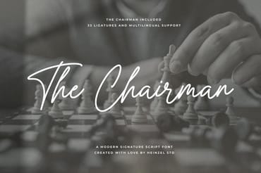 The Chairman Signature Script Font