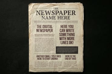 Newspaper Mockups with Editable Content