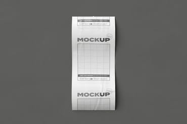 Receipt Ticket Realistic Mockup