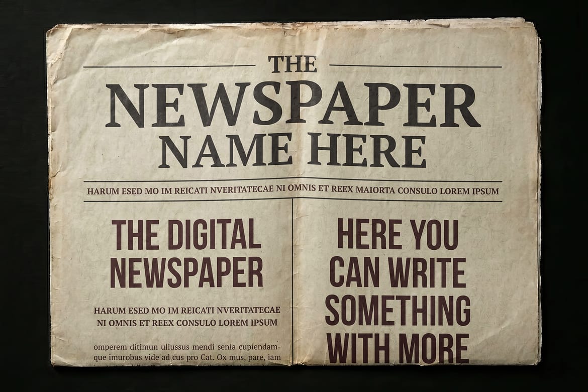 Newspaper Mockups with Editable Content