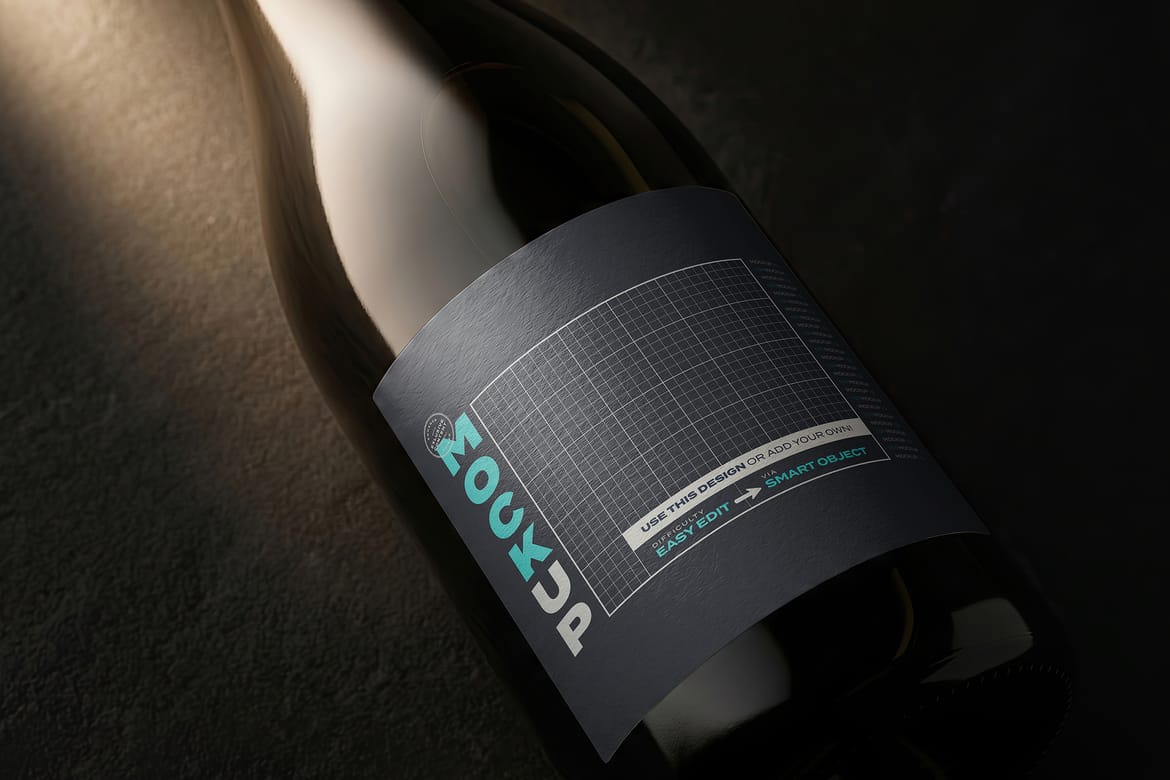 Elegant Wine Label Mockups Collection