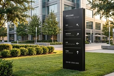Campus Signage Signs Totems Mockups