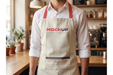 Man and Woman Apron Branding Mockups