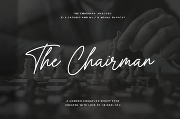 The Chairman Signature Script Font