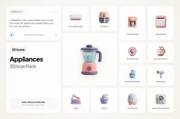 3D Appliance Icons
