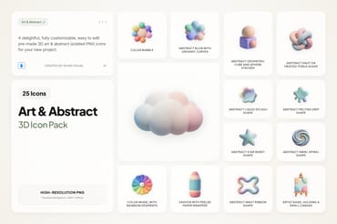 3D Art & Abstract Icons