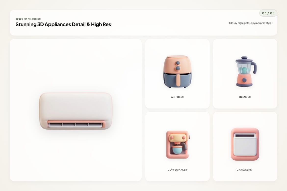 3D Appliance Icons