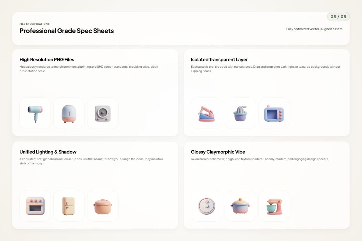 3D Appliance Icons