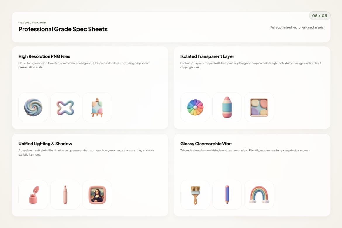 3D Art & Abstract Icons