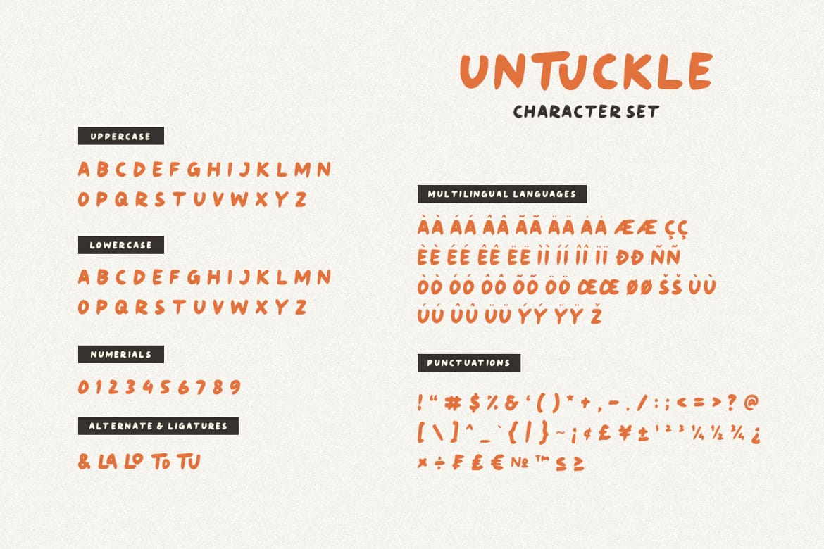 Untuckle Playful Font