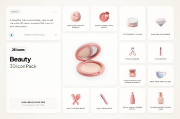 3D Beauty Icons