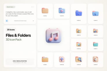 3D File & Folder Icons